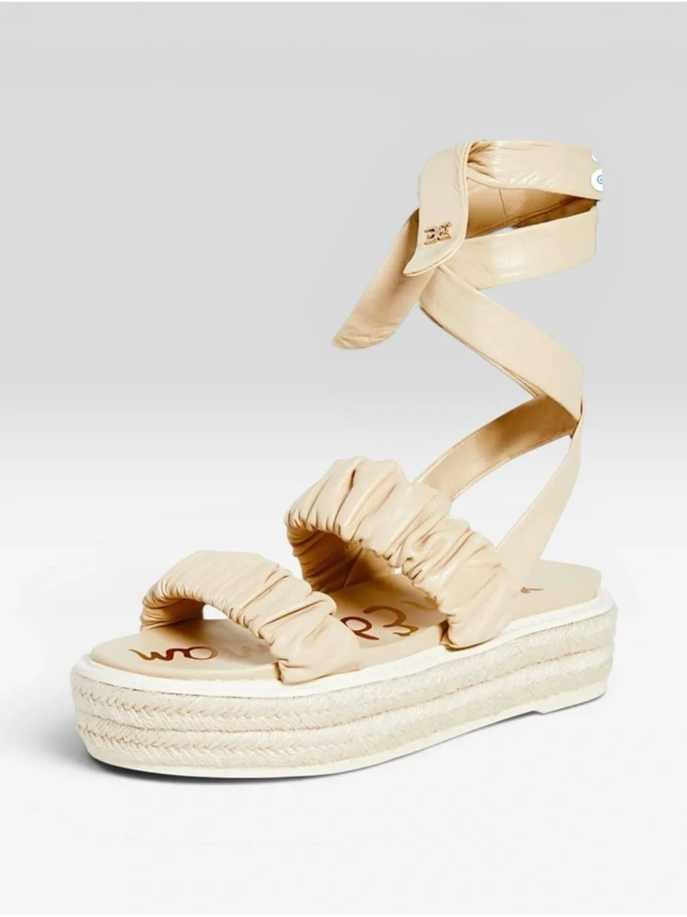 Sam Edelman Womens Kerin Platform Sandals, sand, ankle wrap, size 6